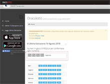 Tablet Screenshot of oracolotto.com